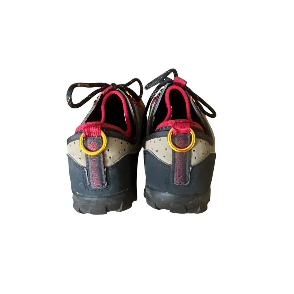 COLUMBIA Mens Red, Navy & Tan Suede ‎ Water Shoes Snake River Trainer Size 8.5